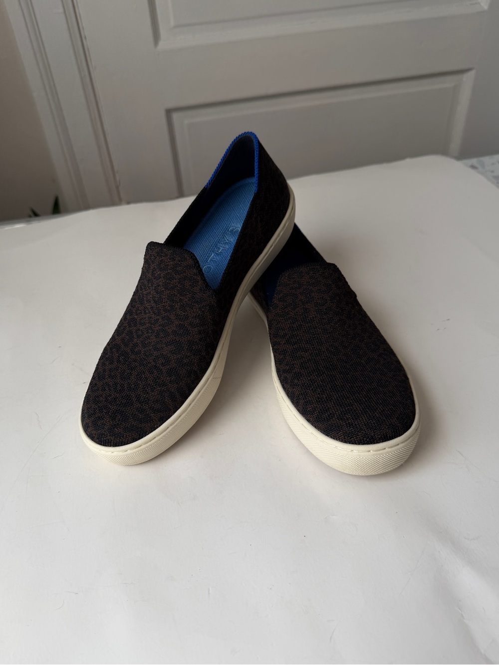 Rothy’s The Sneaker Slip On Shoes Espresso Spot Black Brown Knit Women’s Sz 7 - Picture 4 of 13